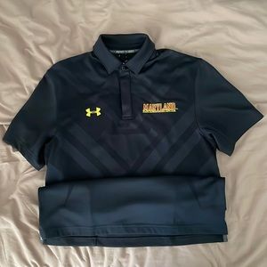 Under Armour UA University of Maryland UMD Small Black Loose Design Polo